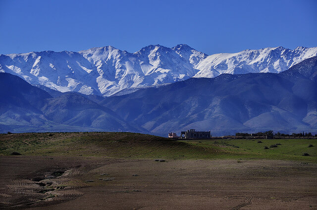 Paisaje de las montañas del Atlas