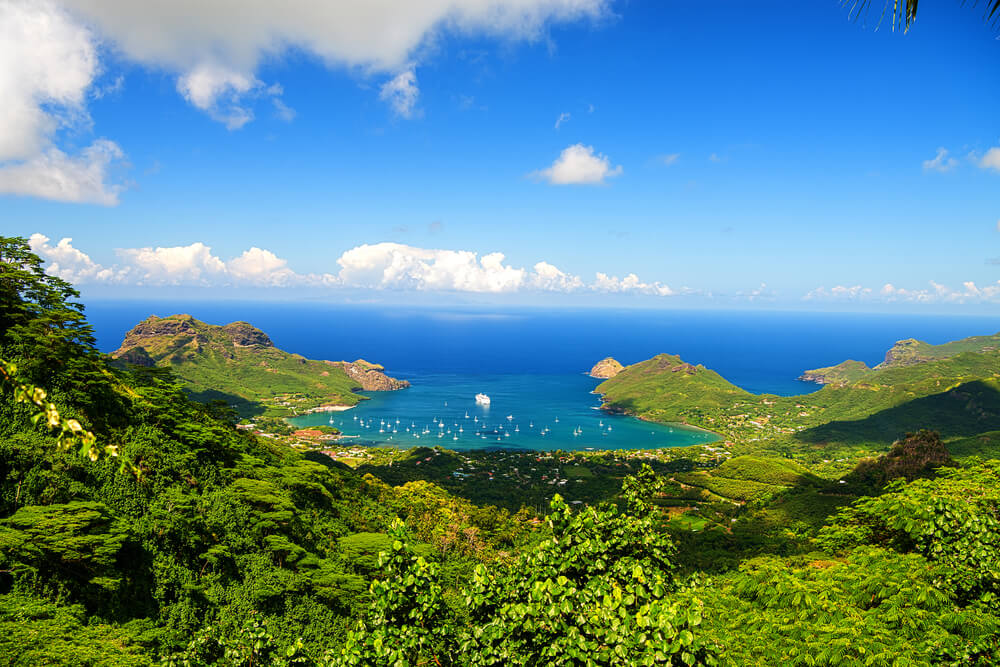 Bahía en Nuku Hiva