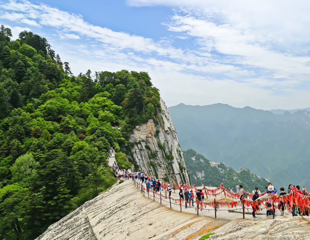 Peregrinos en el monte Huashan