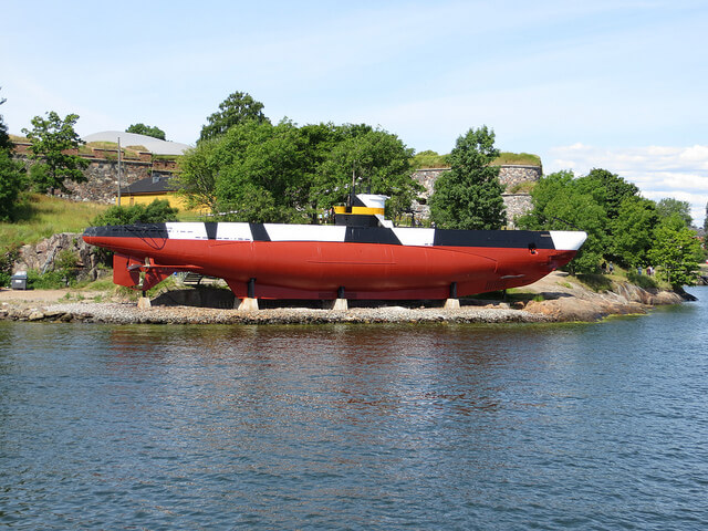Submarino Vesikko en Suomelinna
