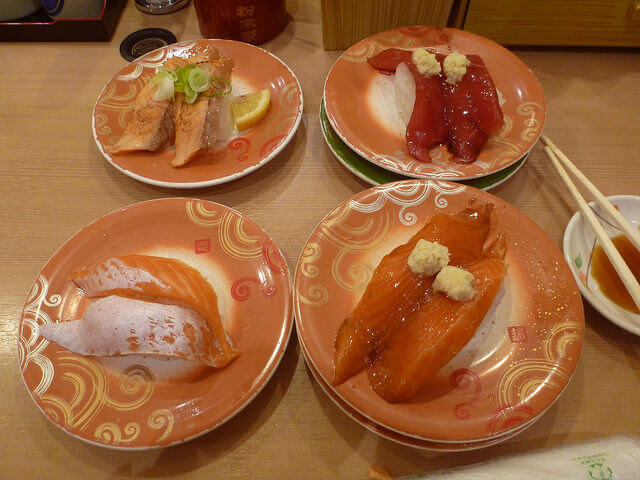 Platos de sushi