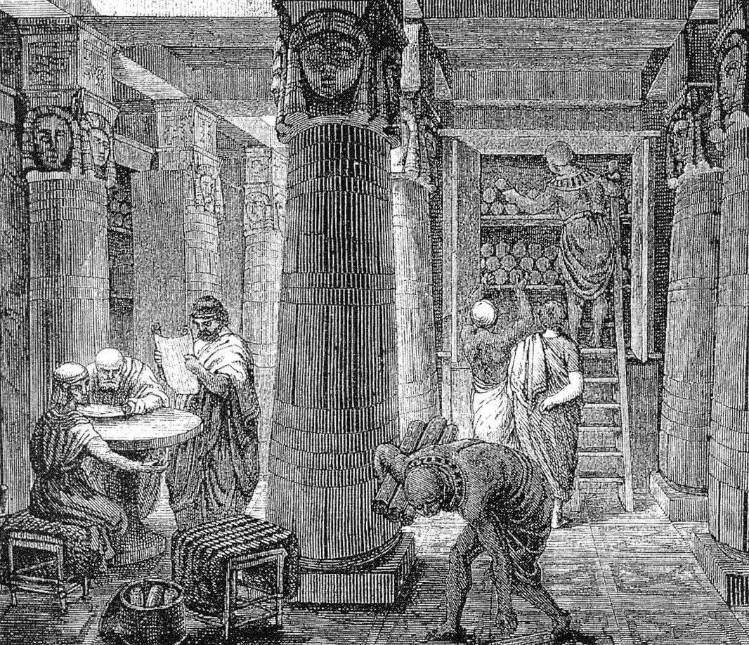 Recreación de la Biblioteca de Alejandría