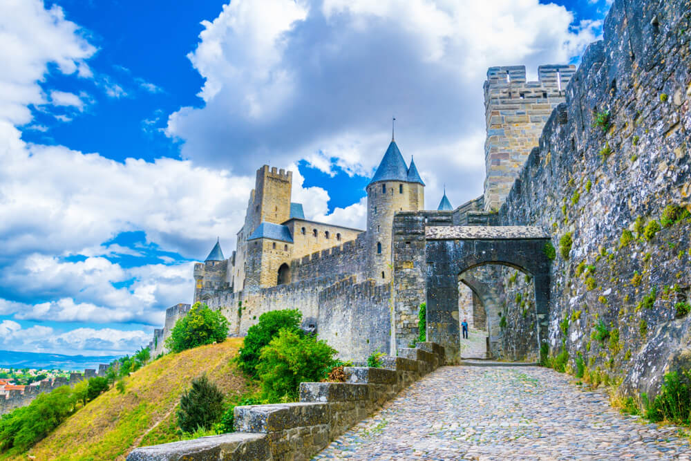 Acceso al castillo de Carcassonne