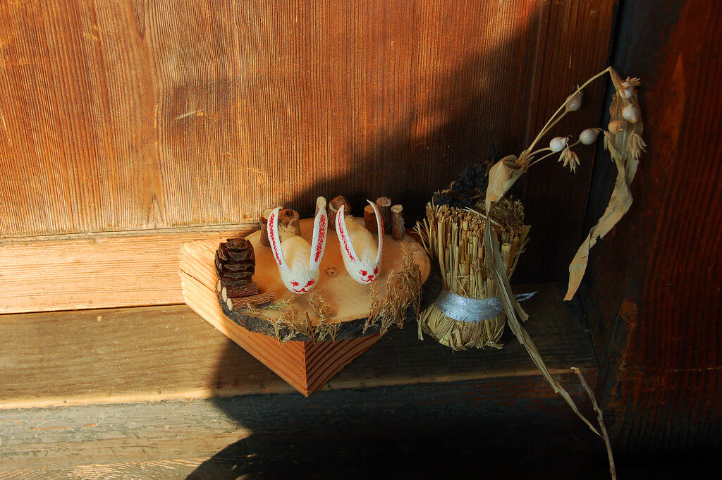 Decoración típica de las tradiciones japonesas de año nuevo