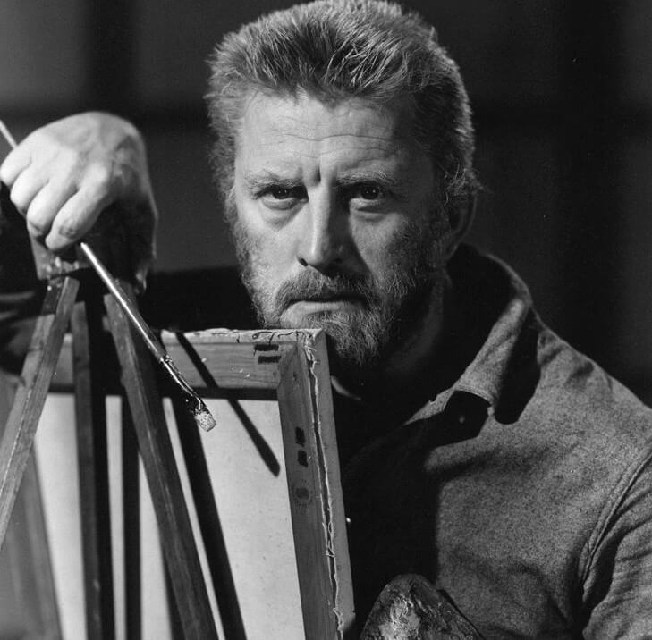 Kirk Douglas caracterizado como Van Gogh