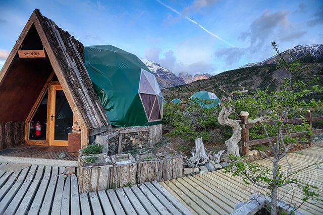 Exterior de EcoCamp Patagonia