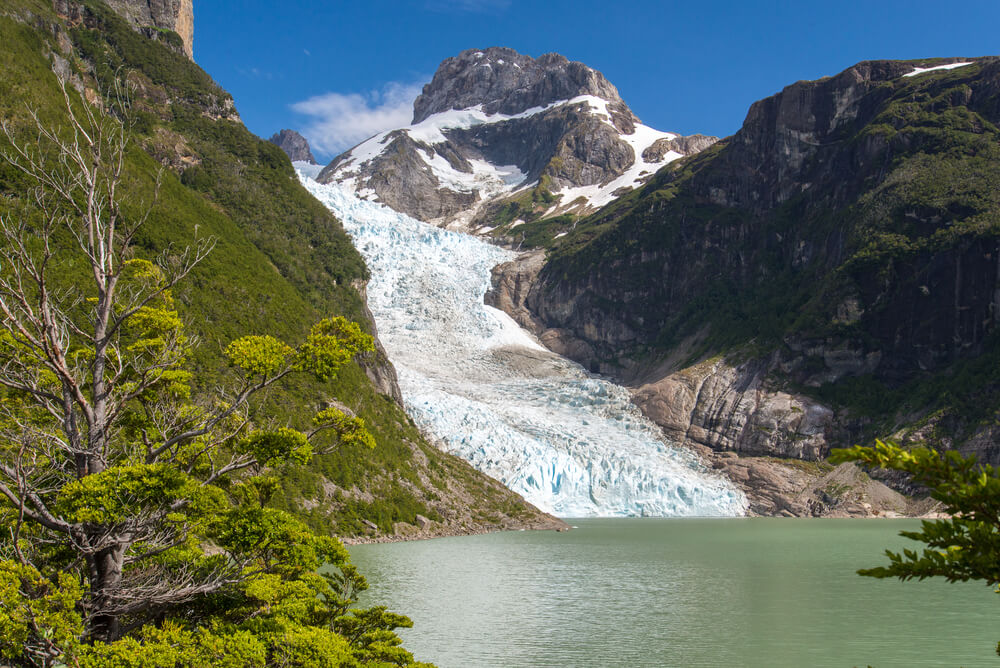 Vista del glaciar Serrano
