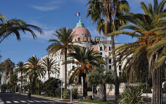 Vista de Hotel Negresco, ideal para una luna de miel en Niza