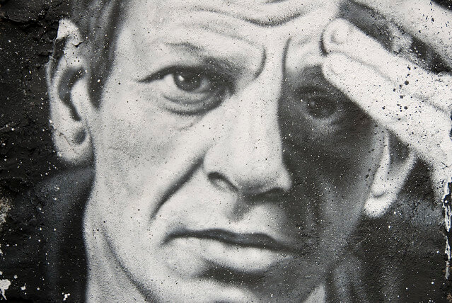 Dibujo de Jackson Pollock, uno de los artistas representados en el cine