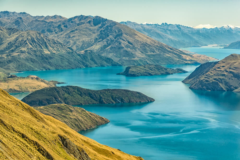 Vista del lago Wanaka