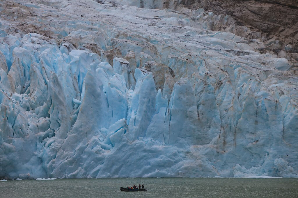 Lengua del glaciar Serrano