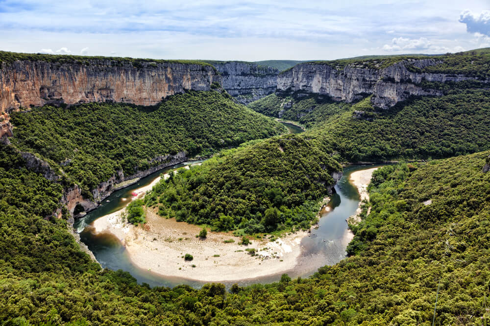 Meandro del río Ardeche