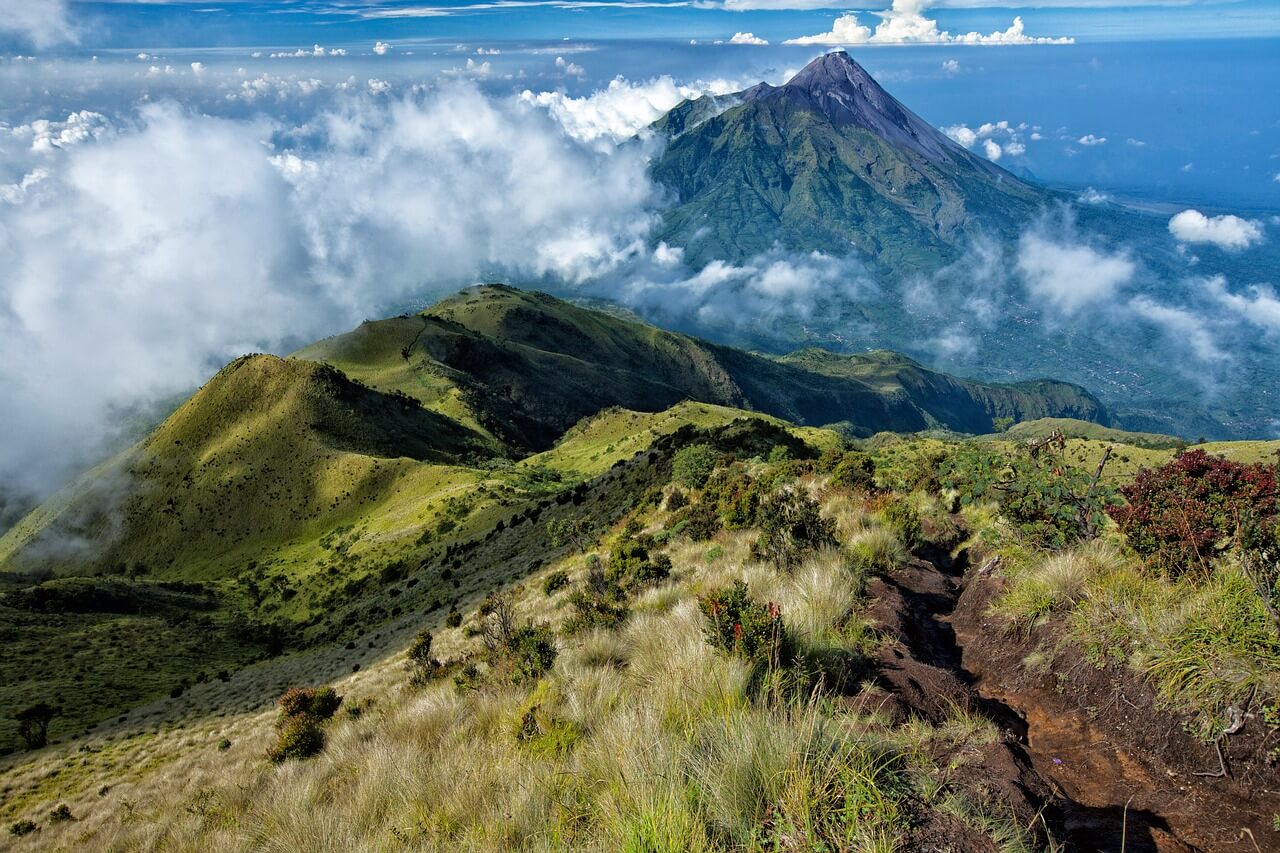 Vista del monte Merapi