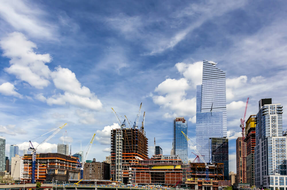 Grúas en la ciudad de Nueva York