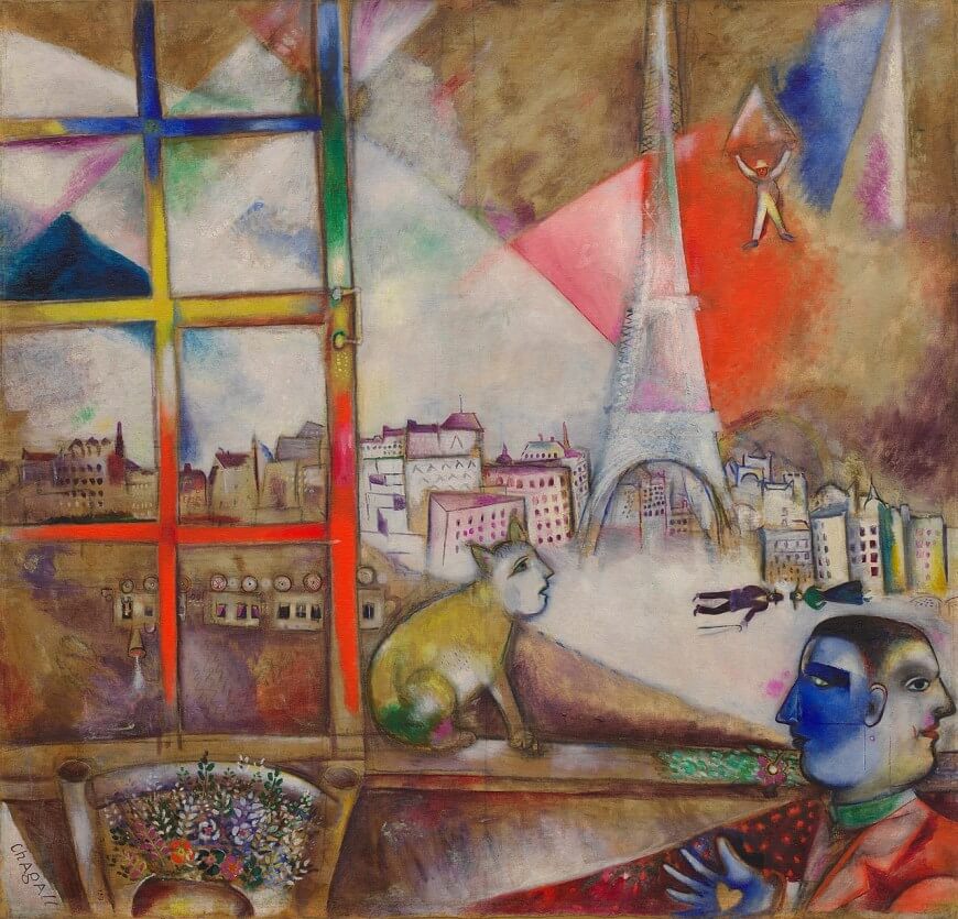 Cuadro "París a través de la ventana"