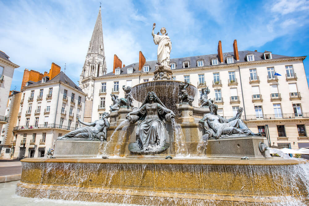 Plaza Royale en la ciudad de Nantes