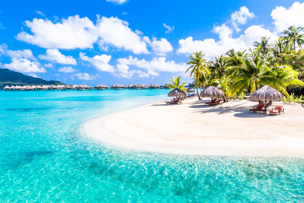 Resort en Bora Bora en la Polinesia Francesa