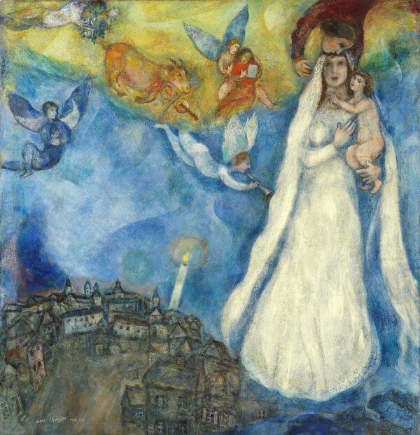 Cuadro La Virgen de la aldea de Marc Chagall