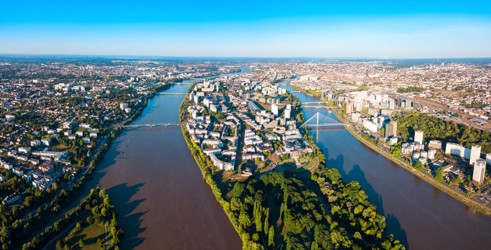 Vista aérea de Nantes