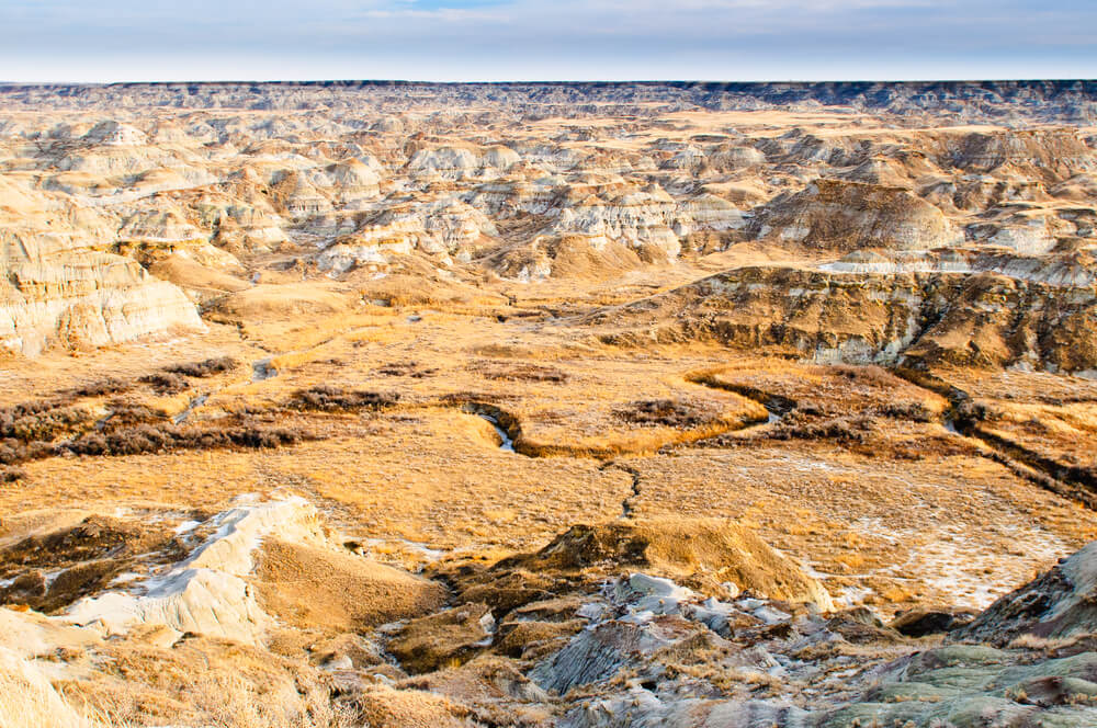 Vista de las Badlands en Canadá