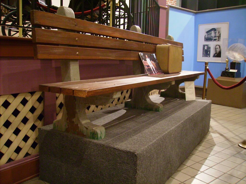 Banco de Forrest Gump en el Museo de Historia de Savannah
