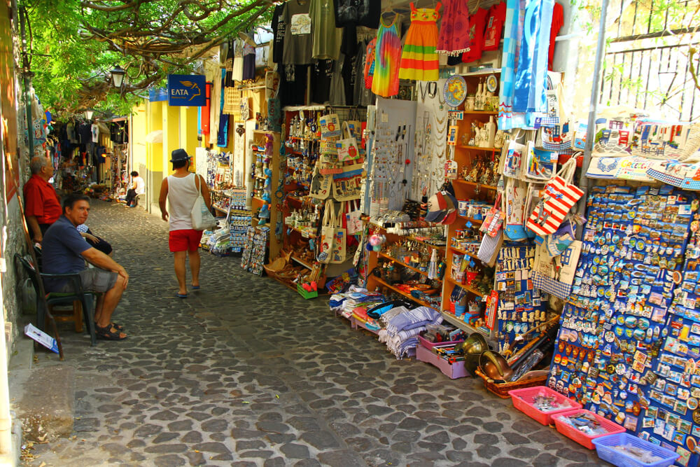 Calle del Mercado en Molivos