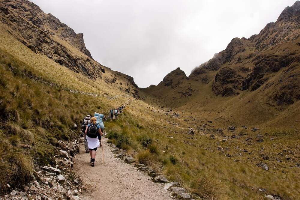 Vista del camino del Inca
