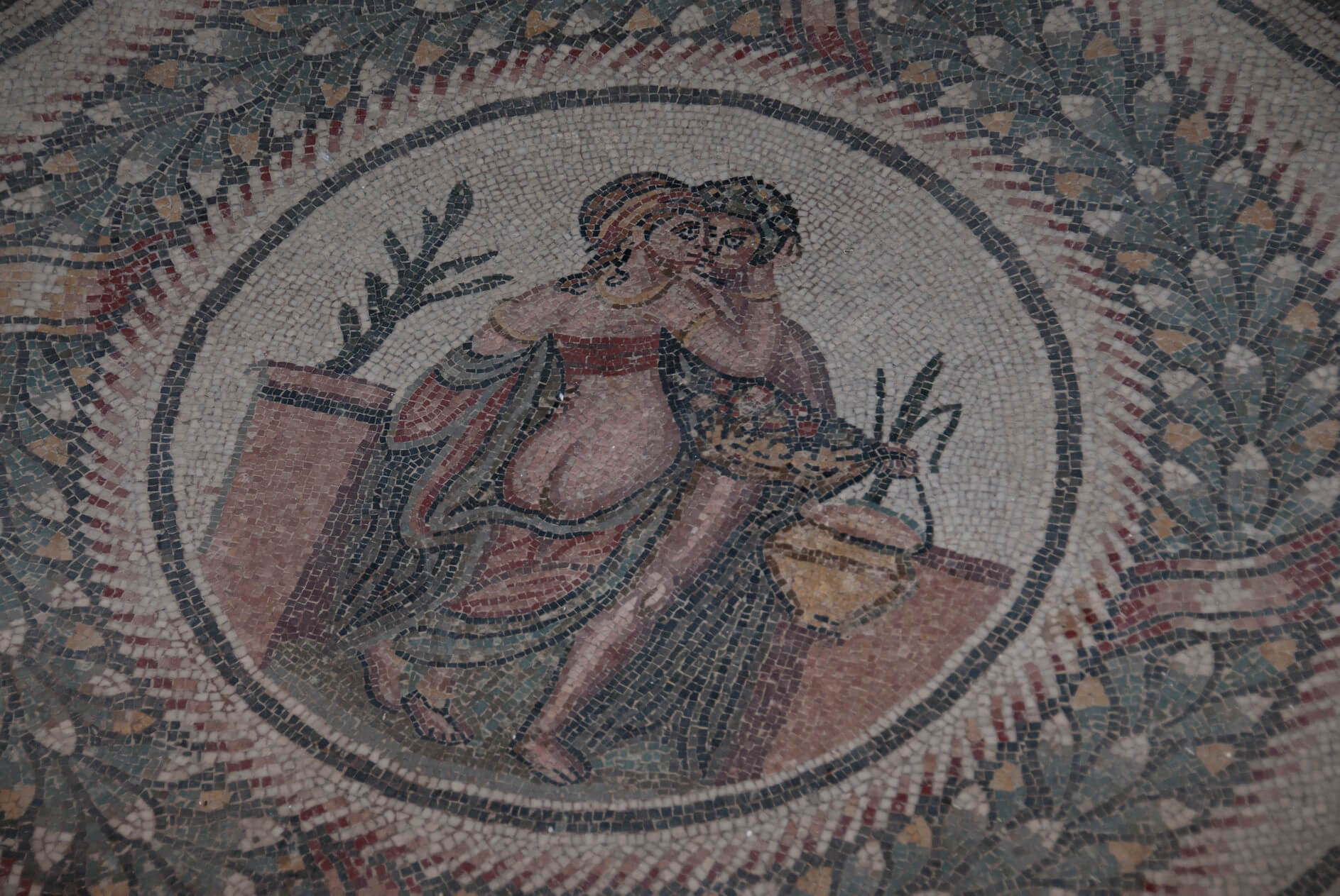 Mosaico en la villa romana de Casale