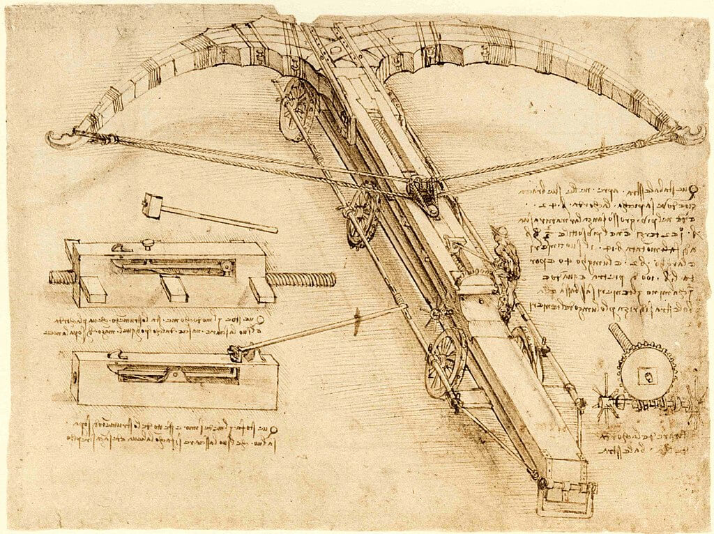 Imagen del Cógice Atlántico en el centenario del fallecimiento de Leonardo da Vinci