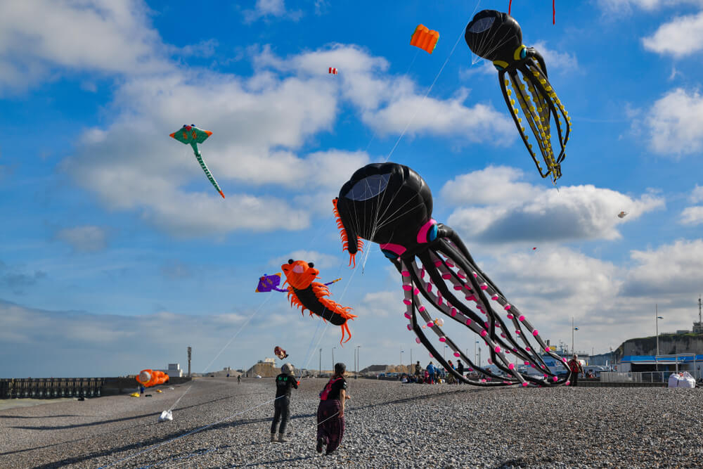 Festival de cometas en Dieppe