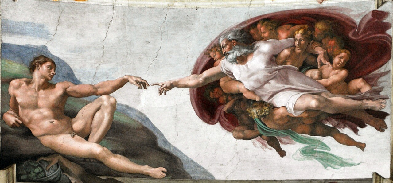 La creación de Adán de Miguel Ángel