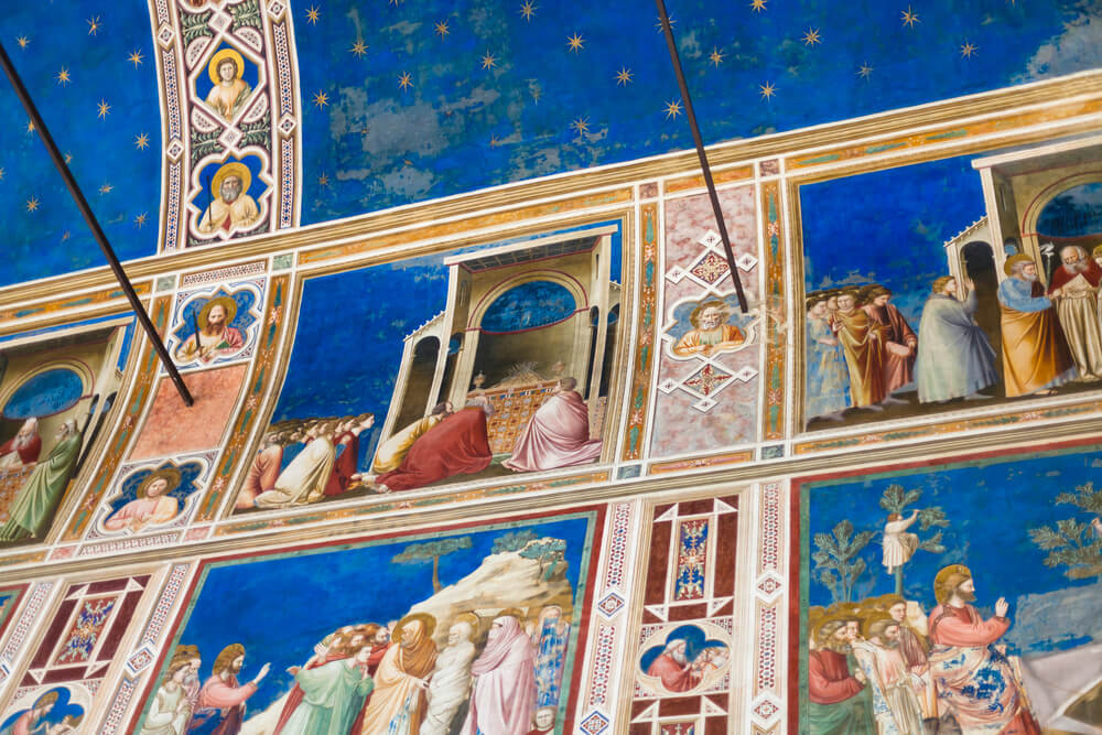 Detalle de los frescos de la capilla Scrovegni
