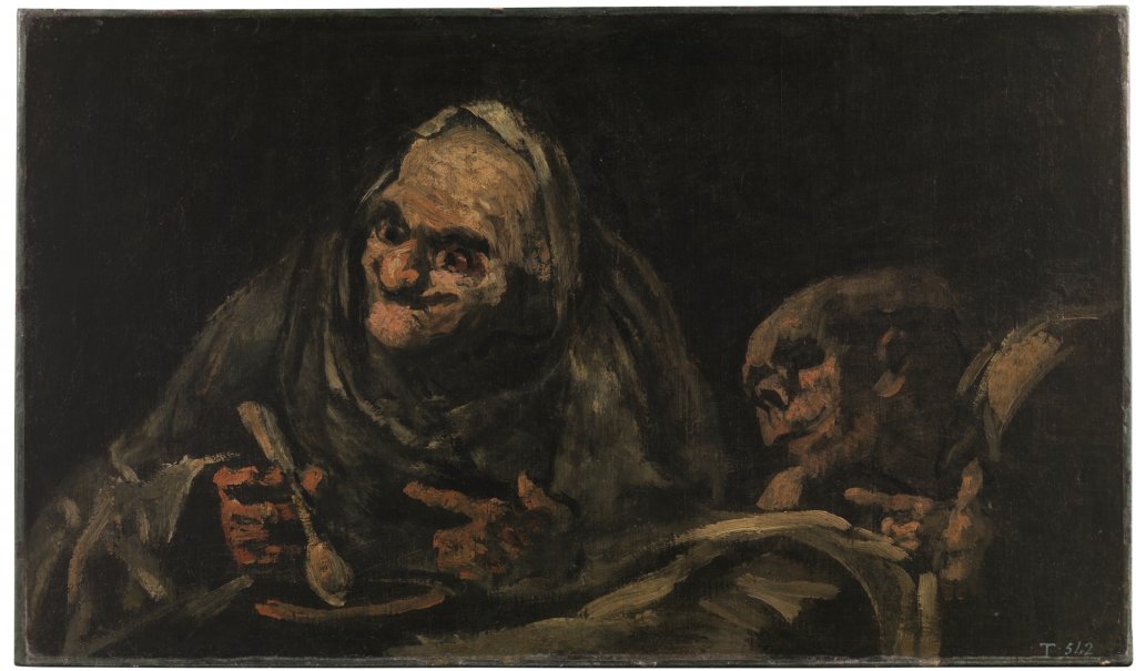 Dos viejos comiendo, de Goya