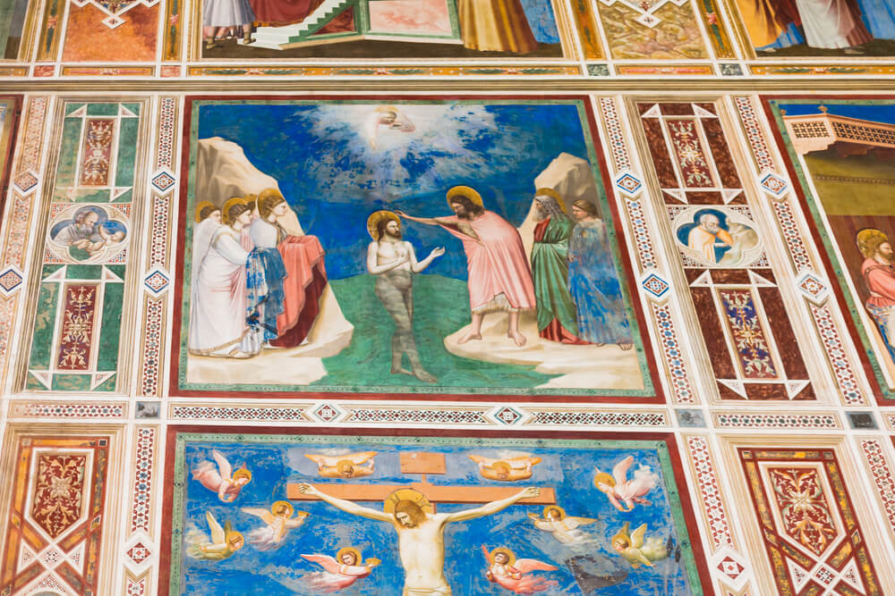 Detalle de los frescos de la capilla