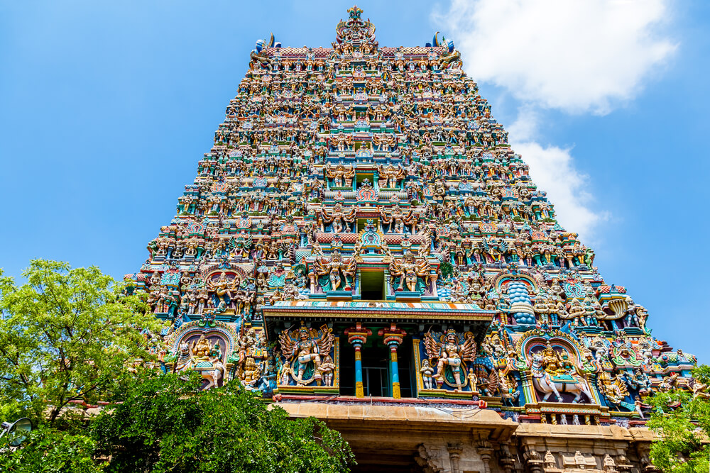 Templo hinduista de Meenakshi, una de las religiones de Asia