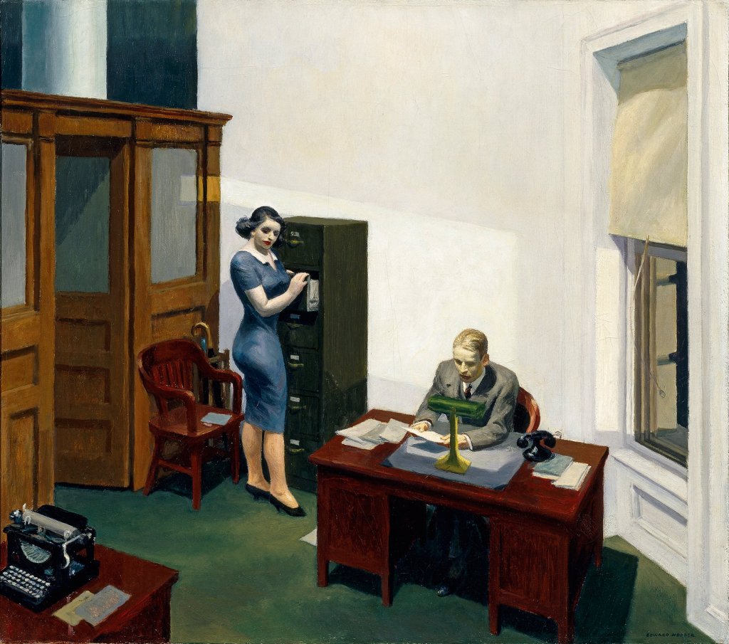 Cuadro 'Oficina de noche' de Hopper