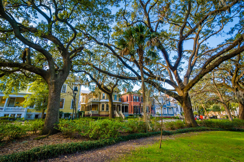 Parque Forsyth en la ciudad de Savannah