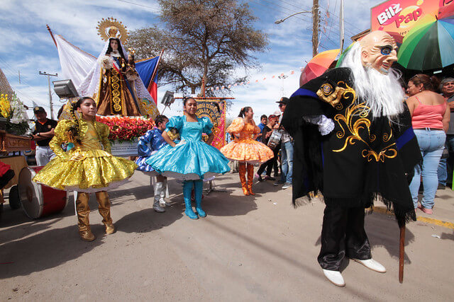 Virgen del Carmen en el desfile