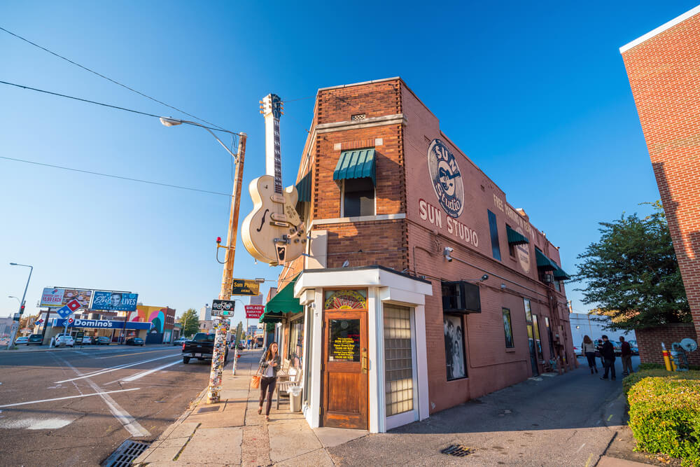 Exterior de Sun studios en Menphis
