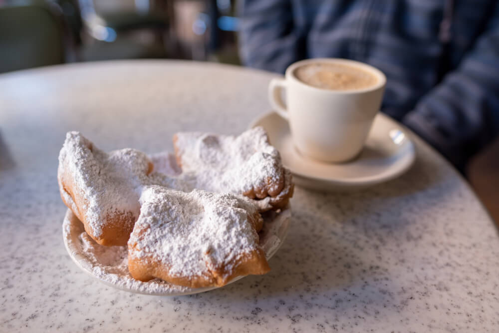 Beignets típicos de Nueva Orleans
