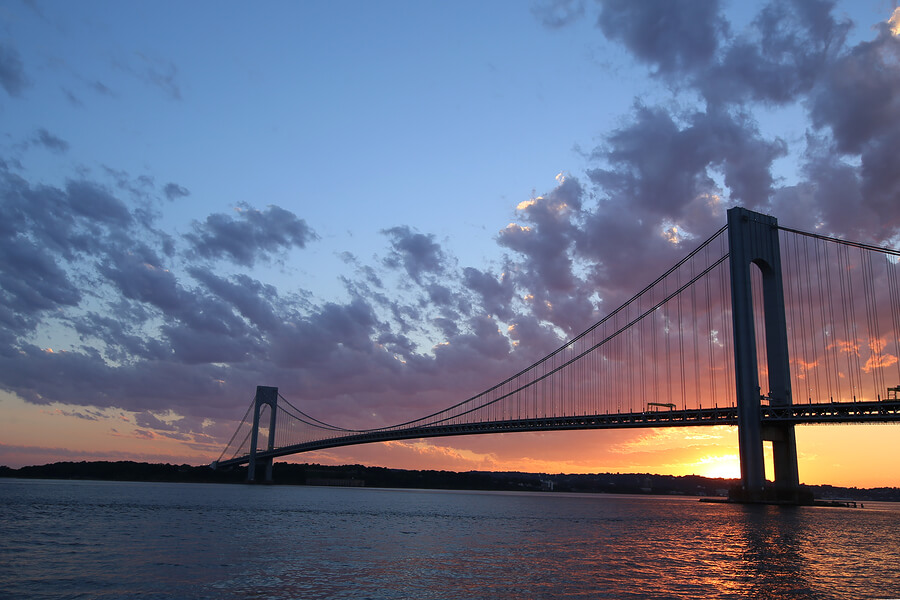 Vista del puente Verrazano, en Staten Island.