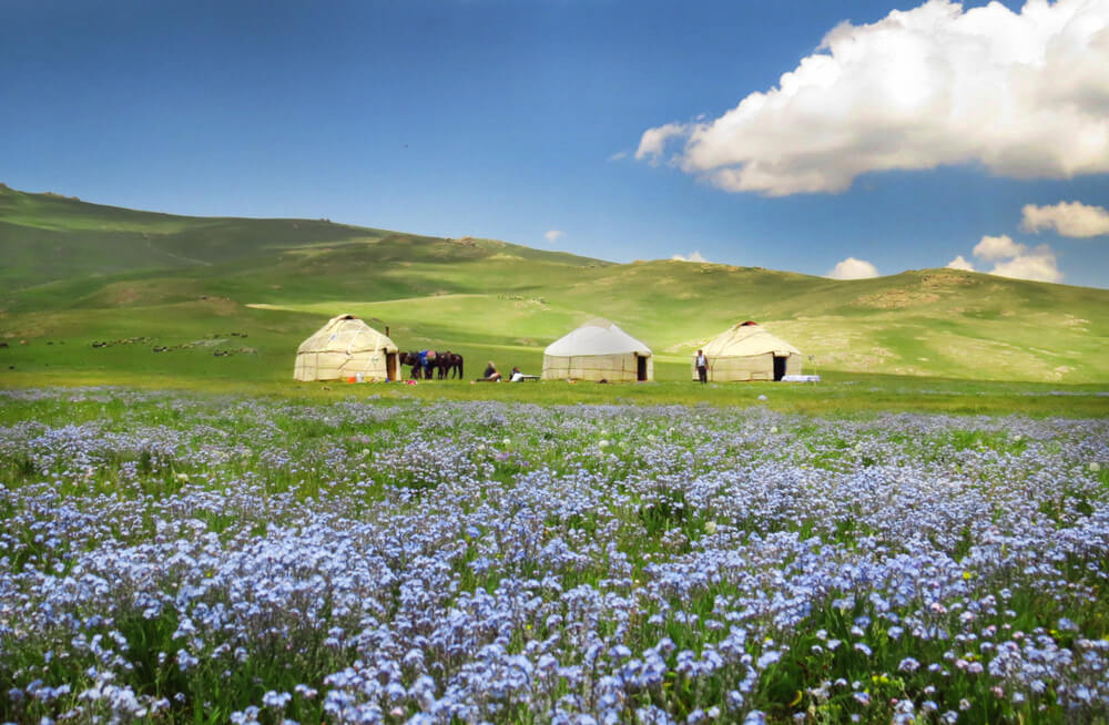 Yurtas en Kirguistan
