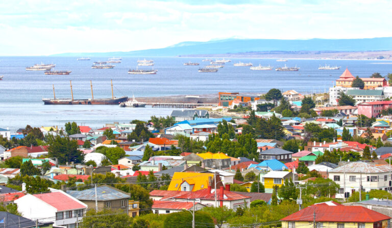 La ciudad de Punta Arenas en la región de Magallanes