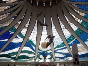 Interior de la catedral de Brasilia