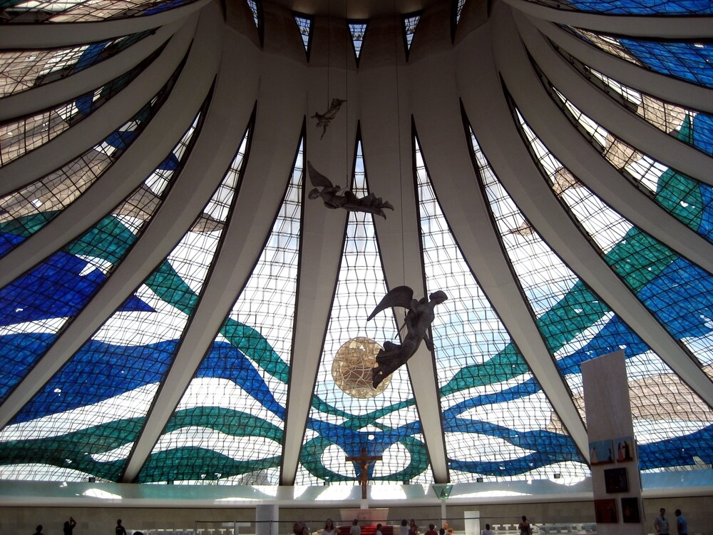 Interior de la catedral de Brasilia