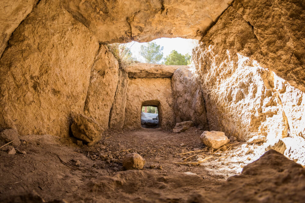 Interior de un dolmen