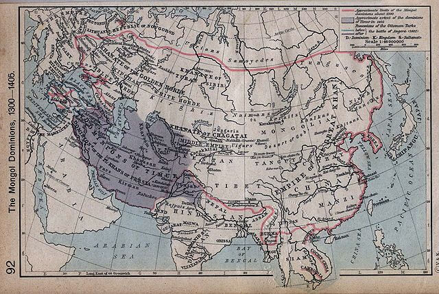 Mapa de los imperios mongoles
