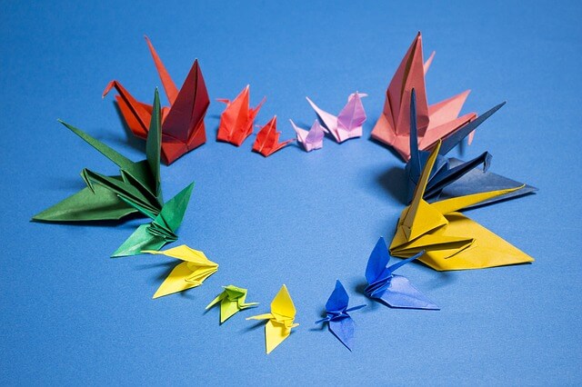 Corazón de origami