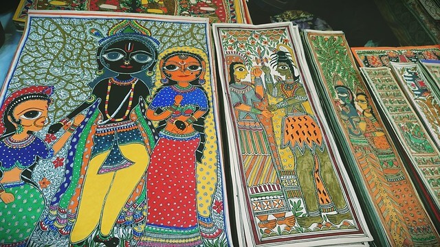 Ejemplo de pintura Madhubani