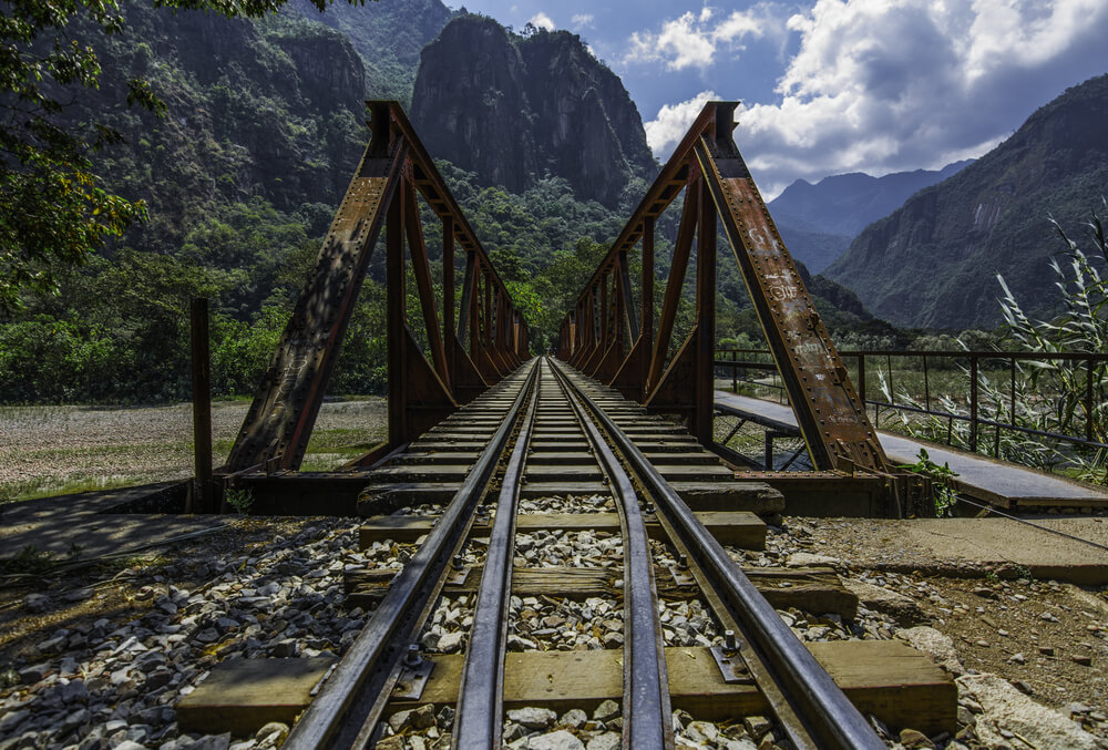 Vías del tren solar a Aguas Calientes